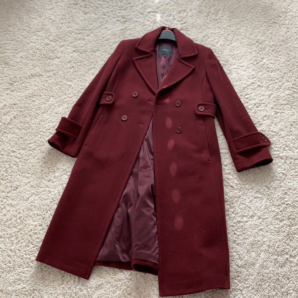 Talbots wool + cashmere long trench